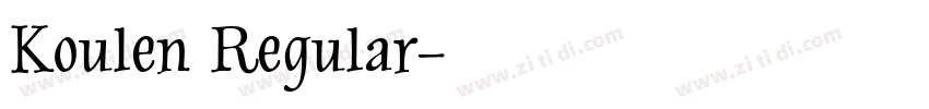 Koulen Regular字体转换